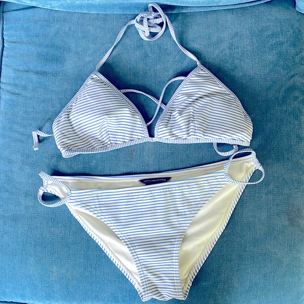 Cute and sexy striped triangle bikini